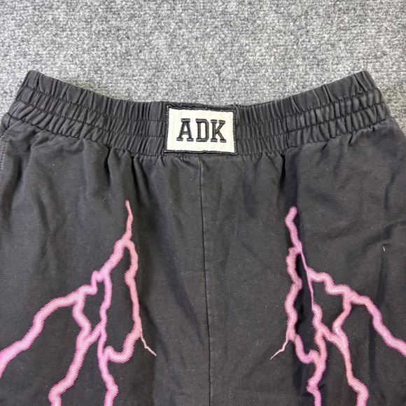 Adika Joggers Women S Black Pink Lightning Bolt Graphic Streetwear Sweatpants - Picture 3 of 9